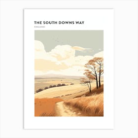 The South Downs Way England 1 Hiking Trail Landscape Poster Art Print