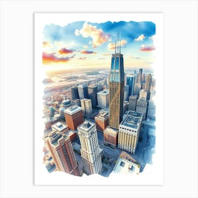 Cloud Nine Chicago Art Print