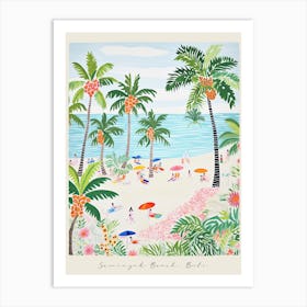 Poster Of Seminyak Beach, Bali, Indonesia, Matisse And Rousseau Style 2 Art Print