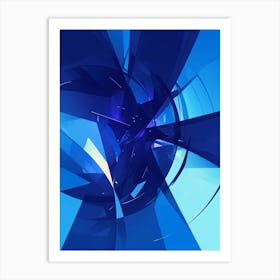 Abstract Blue Background 2 Art Print