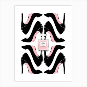 Black Fashion Heels Art Print