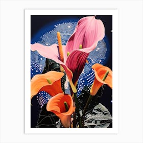 Surreal Florals Calla Lily 3 Flower Painting Art Print