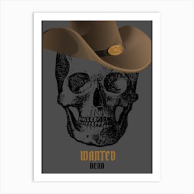 Cowboy Skull Art Print