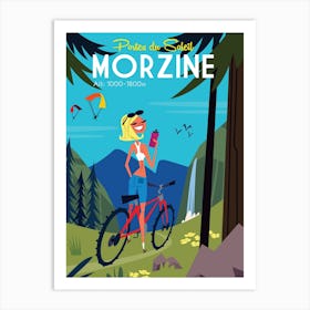 Morzine Mountain Bike Poster Art Print
