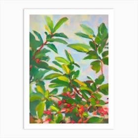 Schefflera 2 Impressionist Painting Plant Art Print