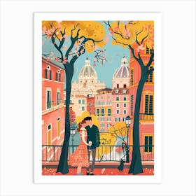 Couple in Rome Art Print