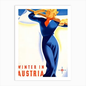 Winter Ski Sport In Austria Art Print