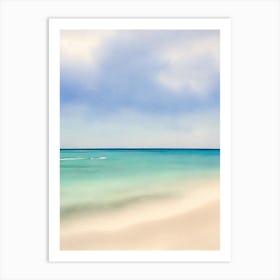 Grace Bay Beach 2, Turks And Caicos Watercolour Art Print