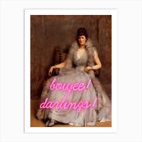 Boujee Darlings vintage altered art trendy wall art Art Print