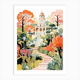 Dumbarton Oaks Usa Modern Illustration 3 Art Print