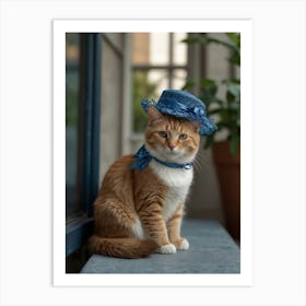 Cat In Hat 4 Art Print
