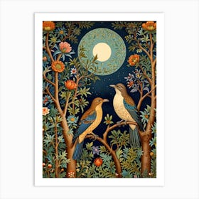 William Morris Birds In The Moonlight Art Print