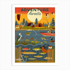 Adventure Awaits Art Print