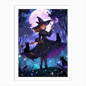 Witch In The Forest 3 Art Print