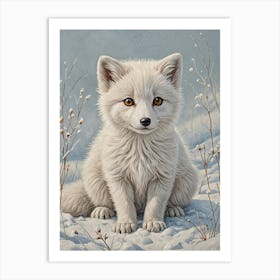 Little Arctic Fox no2 Art Print