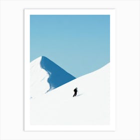 Shiga Kogen, Japan Minimal Skiing Poster Art Print