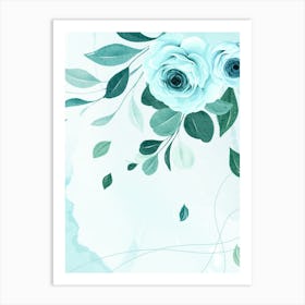 Watercolor Roses 1 Art Print