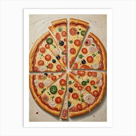 Large Pizza Art Print