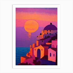 Amalfi Coast at Sunset Art Print