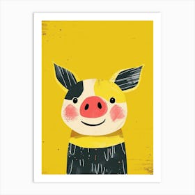 Yellow Pig 4 Art Print