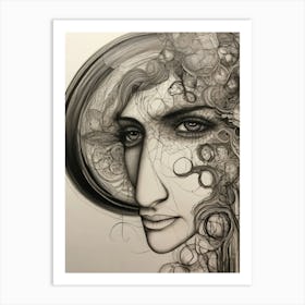 Woman'S Face 9 Art Print