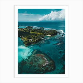 Aerial View Of A Tropical Island Art Print