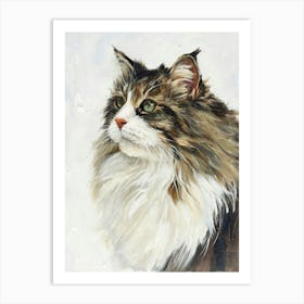 Norwegian Forest Cat Painting 1 Art Print