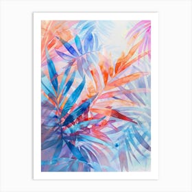 Tropical Leaves Canvas Print 2 Art Print