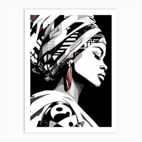 African Woman In Turban 11 Art Print