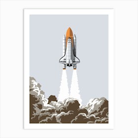 Space Shuttle Launch Art Print