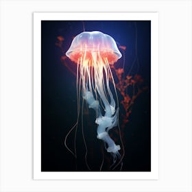 Box Jellyfish Neon Glow 2 Art Print