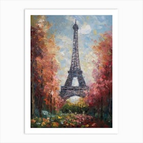 Eiffel Tower Paris France Pissarro Style 27 Art Print