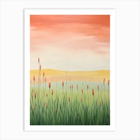 Grasslands Abstract Minimalist 7 Art Print