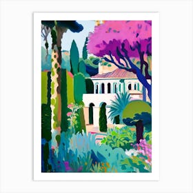 Villa Cimbrone Gardens, Italy Abstract Still Life Art Print
