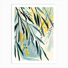 Willow Tree Flat Illustration 8 Art Print