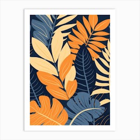 Tropical Leaves Seamless Pattern 1 Art Print