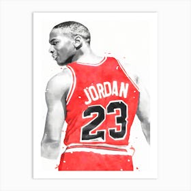 Michael Jordan Portrait 1 Art Print