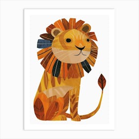 Barbary Lion Night Hunt Clipart 4 Art Print