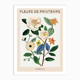 Spring Floral French Poster  Camellia 3 Art Print