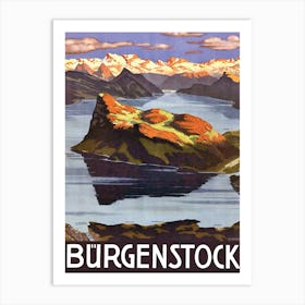 Bürgenstock Mountain, Switzerland Art Print