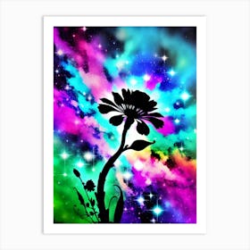 Flower In Space 10 Art Print