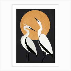 Two Abstract Birds I Art Print