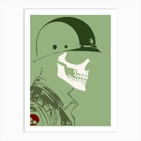 Soldier Skull Art Print