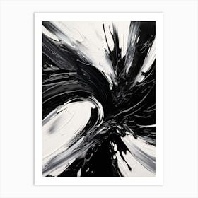 Energy Abstract Black And White 4 Art Print