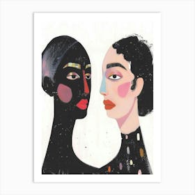 Two Black Women 7 Art Print