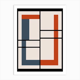 Mod Melodies: Geometric Jazz of the Mid-Century Art Print