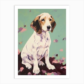 A Basset Hound Dog Painting, Impressionist 4 Art Print