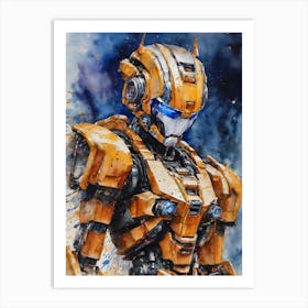 Cyber Bot Transformation Art Print