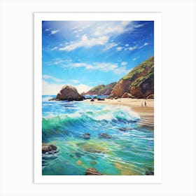 A Painting Of Pfeiffer Beach, Big Sur California Usa 7 Art Print