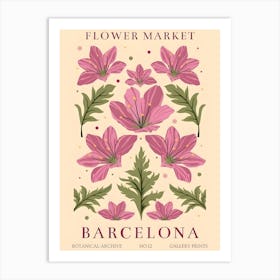 Flower Market Barcelona Art Print